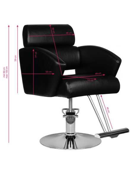 Fauteuil de coiffure accera noir 