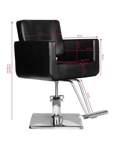 Bari schwarzer Friseurstuhl {attributes}