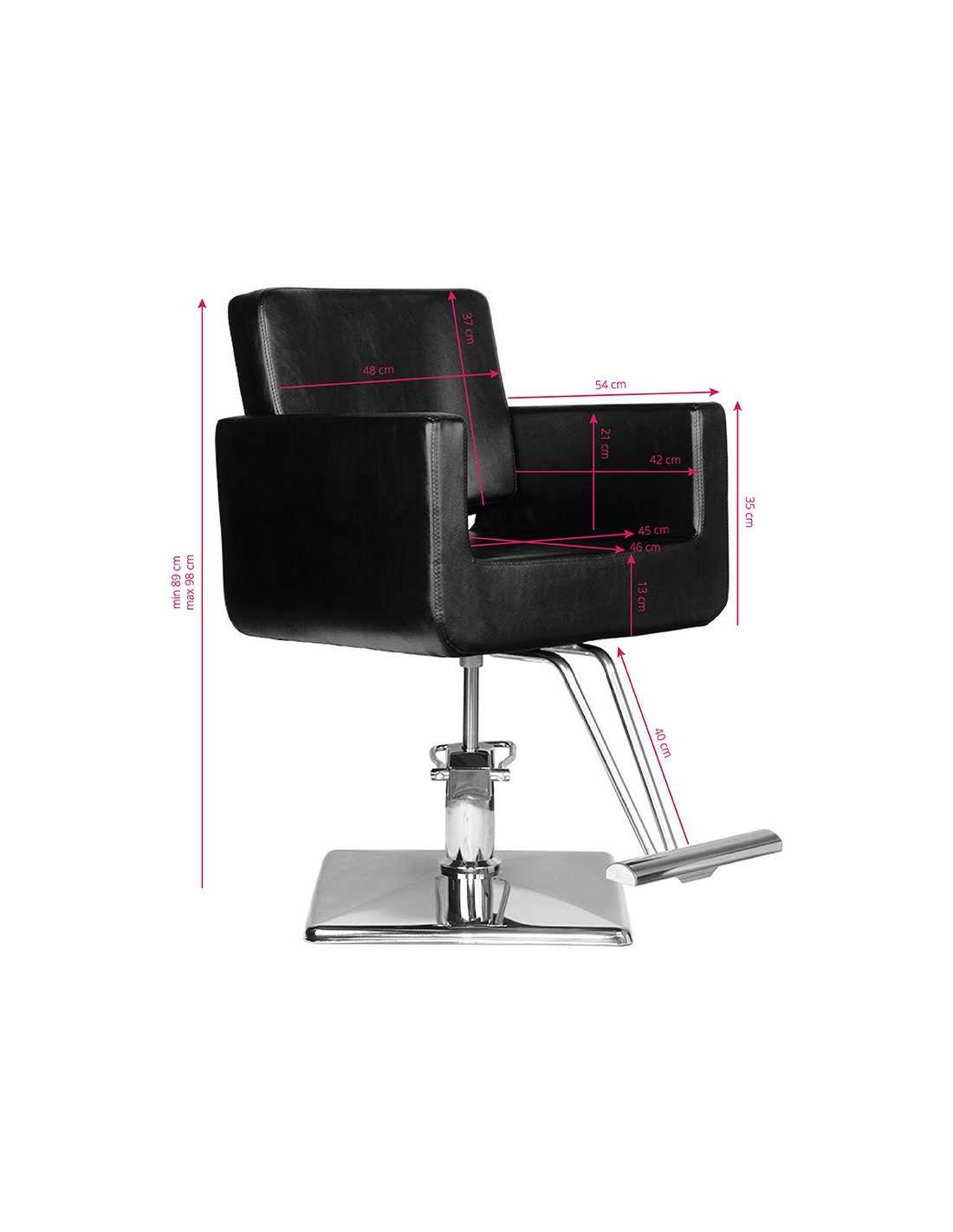 Bari black hairdressing chair {attributes}