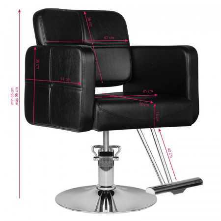 Fauteuil de coiffure cosenza noir {attributes}