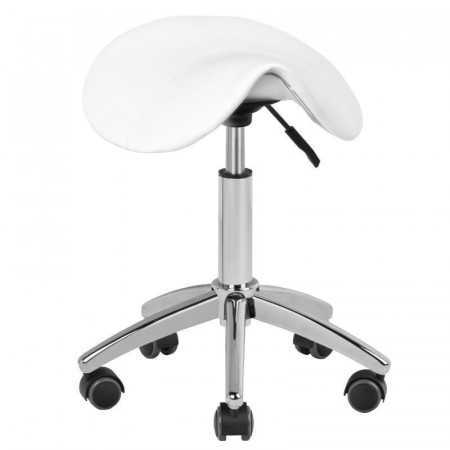 Tabouret roulettes 100769 Tabouret à roulettes AM-302 BLANC