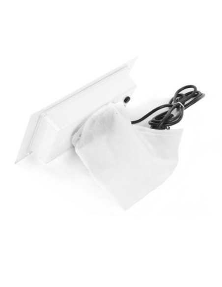 ABSORBEUR DE POUSSIÈRE INTÉGRÉ, BLANC