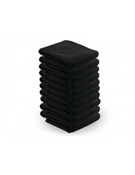 Microvezel handdoek 73x40cm 10st zwart 