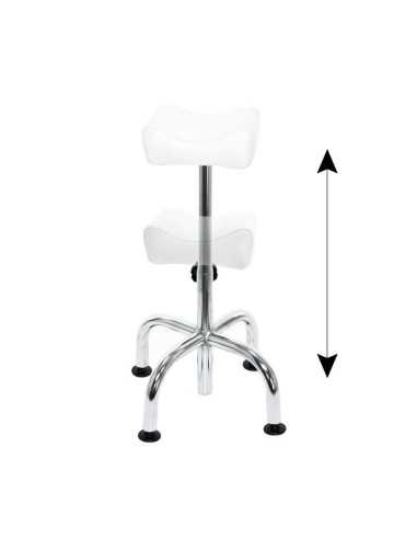 Stool with wheels 104606 Stool with wheels am-5012c white