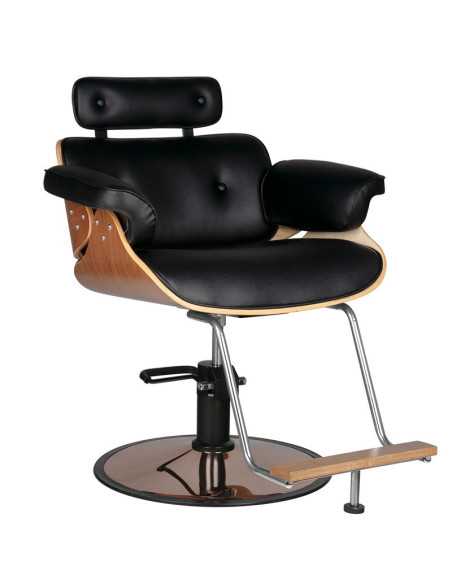 Fauteuil de coiffure florence noyer noir 