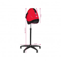 Helmet hair dryer on stand dx-w red 
