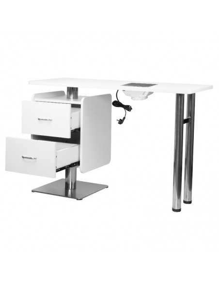 White rosa manicure table with vacuum cleaner