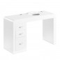Giulia manicure table with white vacuum cleaner