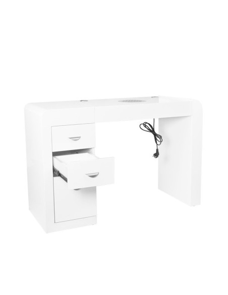 Tables Manucures  132081 Table manucure giulia avec aspirateur blanc