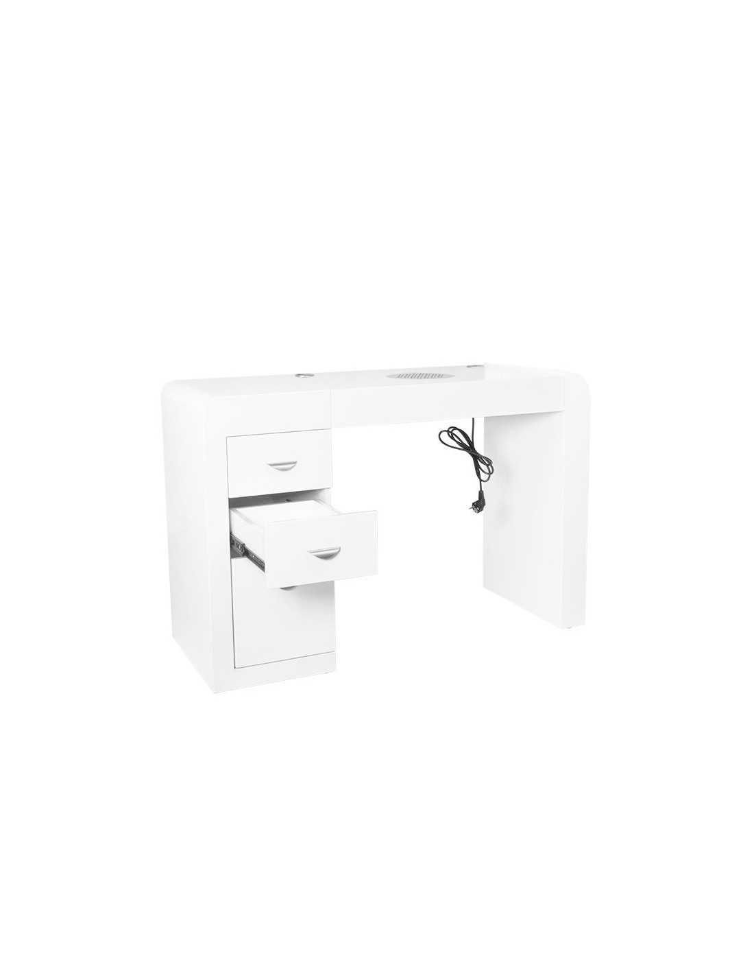 Mesas de manicura 132081 Mesa de manicura Giulia con aspiradora blanca