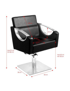 Fauteuil de coiffure talin noir {attributes} 2