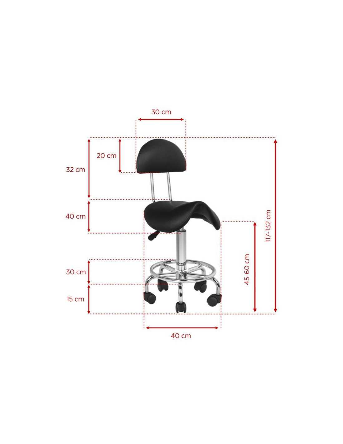 6001 BLACK Rolling Stool