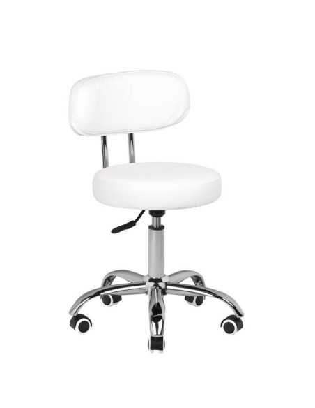 Stool on wheelsa-007 white