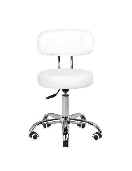 Stool on wheelsa-007 white