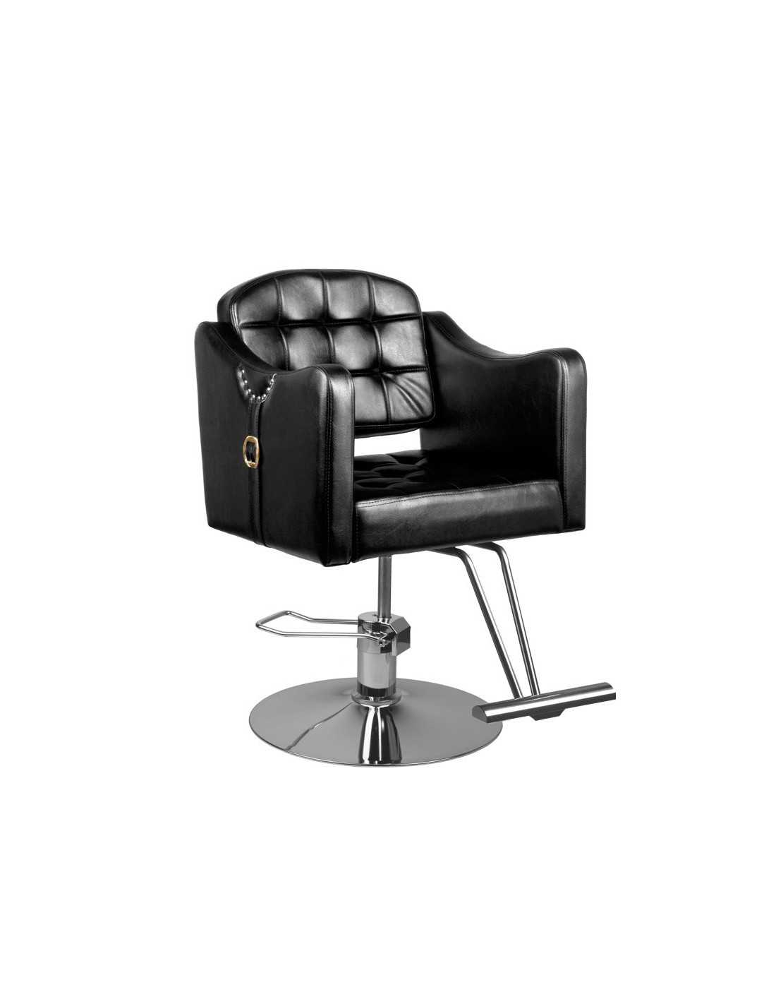 Fauteuil coiffure calabre noir arrondi {attributes}