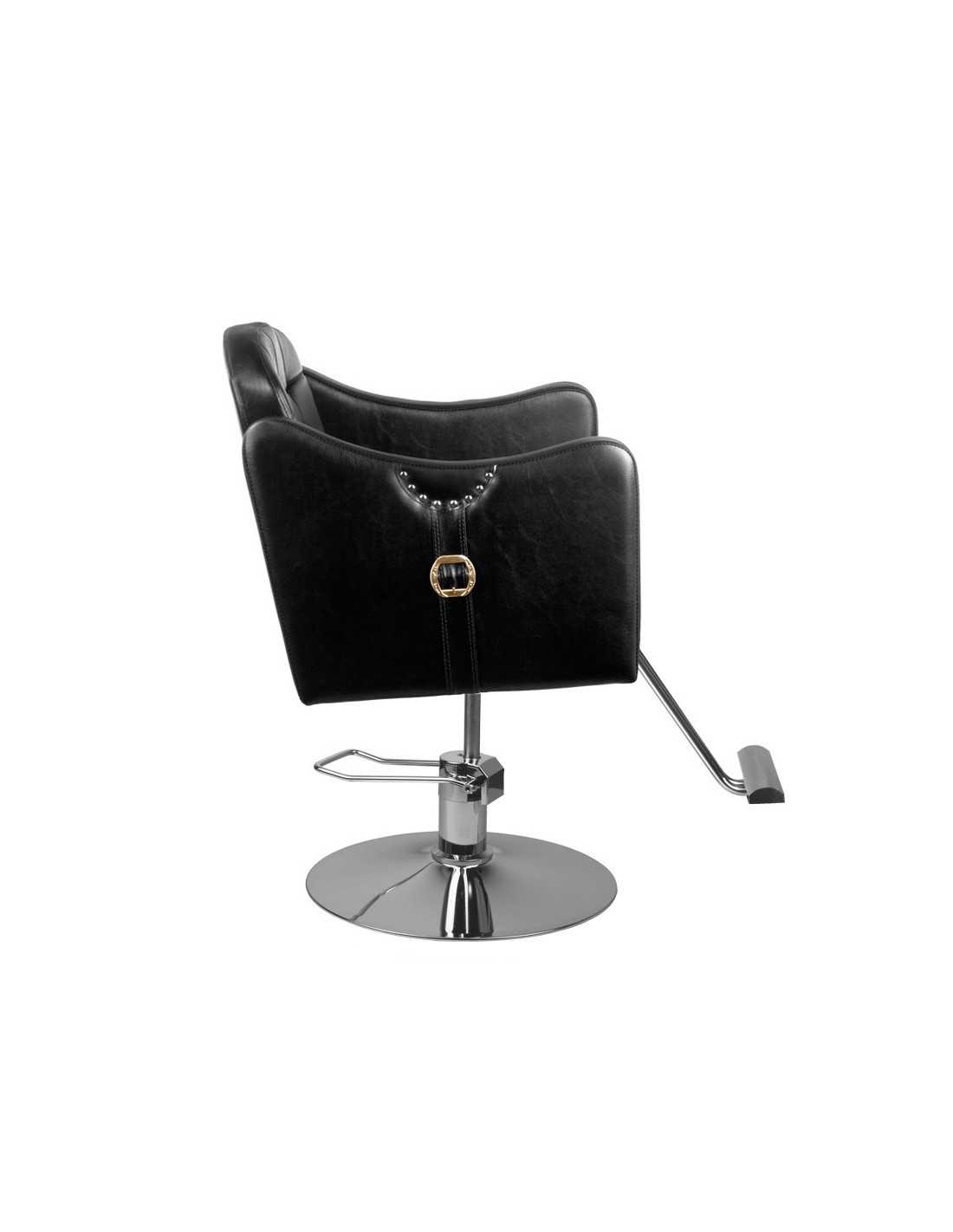 Fauteuil coiffure calabre noir arrondi {attributes}