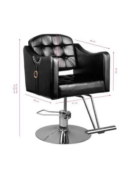 Sillón de peluquería calabrese negro 