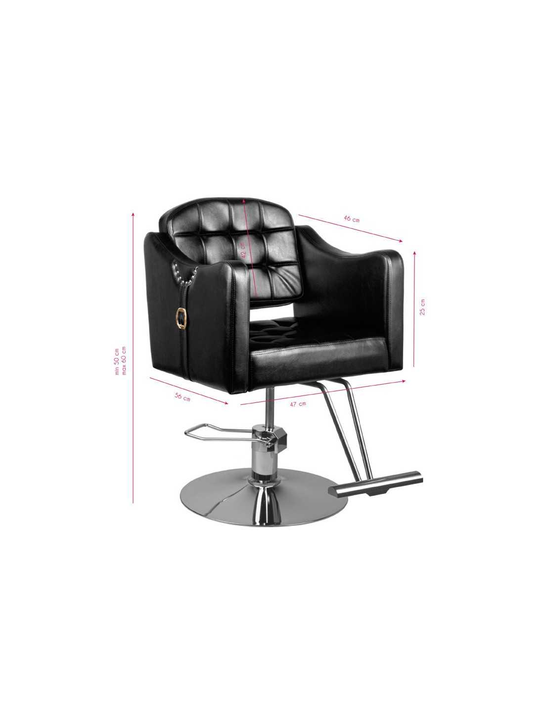 Fauteuil coiffure calabre noir arrondi {attributes}