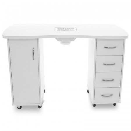 Tables Manucures 106681 Table Manucure Valentina blanc avec aspirateur