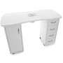 Tables Manucures 106681 Table Manucure Valentina blanc avec aspirateur