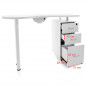 White rosa manicure table with b98 vacuum cleaner
