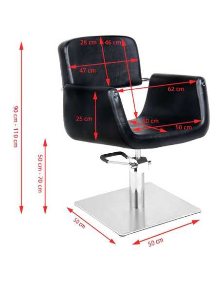 Fauteuil de coiffure helsinki noir 