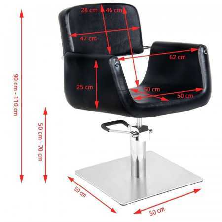FAUTEUIL DE COIFFURE HELSINKI NOIR 