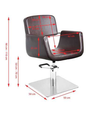 Helsinki brown hairdressing chair {attributes}