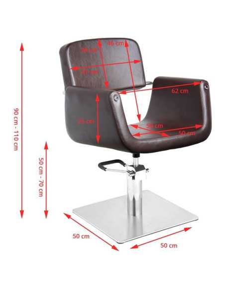 Fauteuil de coiffure helsinki marron 