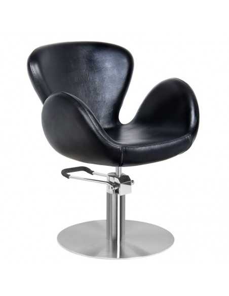 Black amsterdam hairdressing chair 