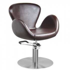 Brown amsterdam hairdressing chair 