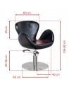 Black amsterdam hairdressing chair 