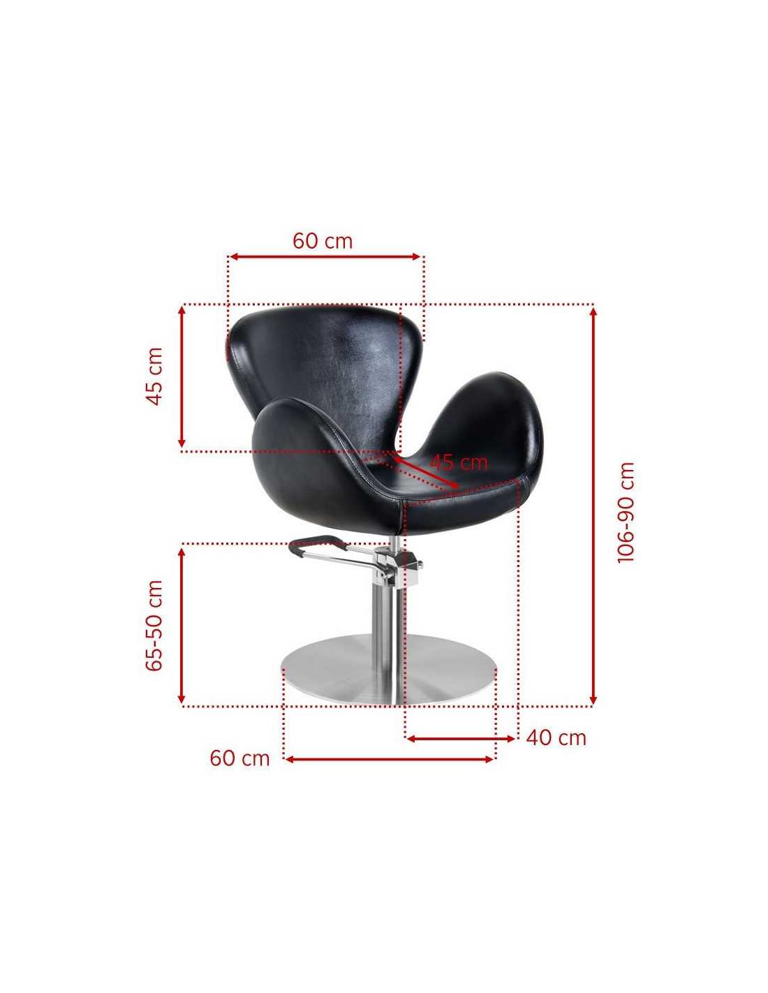 Amsterdam black hairdressing chair {attributes}