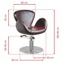 Brown amsterdam hairdressing chair
