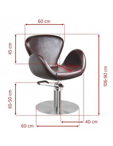 Brown amsterdam hairdressing chair
