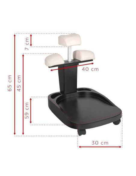 Bassine bain pieds pédicure  110575 Chariot à roulettes bassine pédicure H123