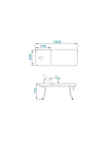 Associate Article 111343 CABINE DE MASSAGE AZZURRO 328 BLANC