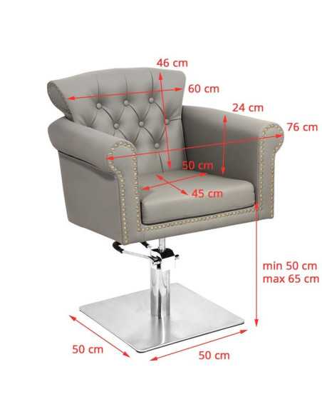 Sillón de peluquería gris berlín 