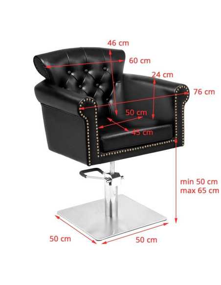 Fauteuil de coiffure berlin noir 