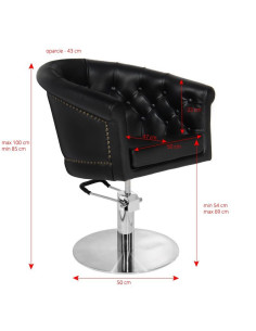 Styling stoel london zwart  2
