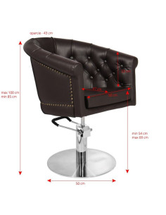 Brauner Londoner Frisierstuhl 2
