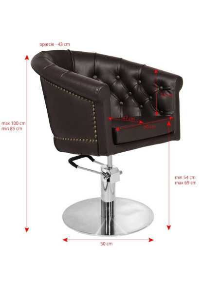 Fauteuil de coiffure london marron