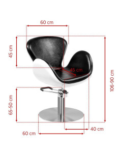 Amsterdam hairdressing chair black white