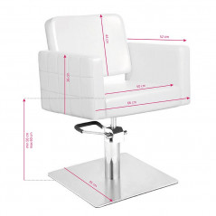 White ankara styling chair 