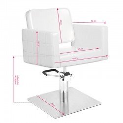 White ankara styling chair