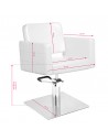 White ankara styling chair 