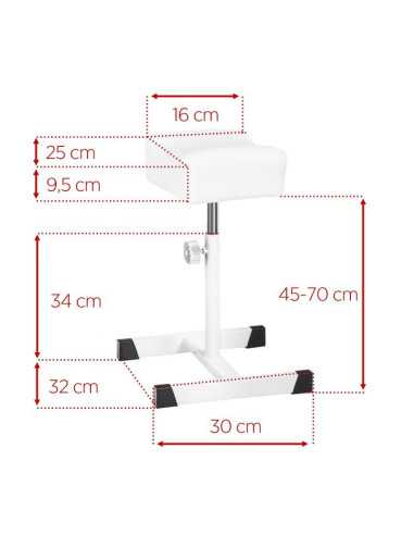 Associate Article 113260 REPOSE-PIEDS POUR PÉDICURE BELL BLANC