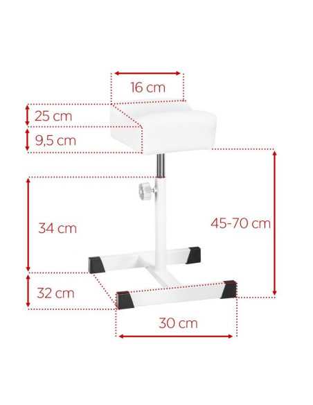 Associate Article  113260 REPOSE-PIEDS POUR PÉDICURE BELL BLANC