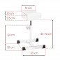 Footrest for pedicure bell white