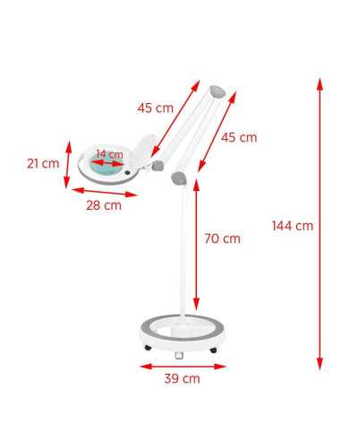 Lupa elegante 6014 Lampe 60 LED SMD 5D mit Stativ